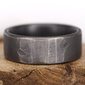 Dark Hammered Titanium Ring