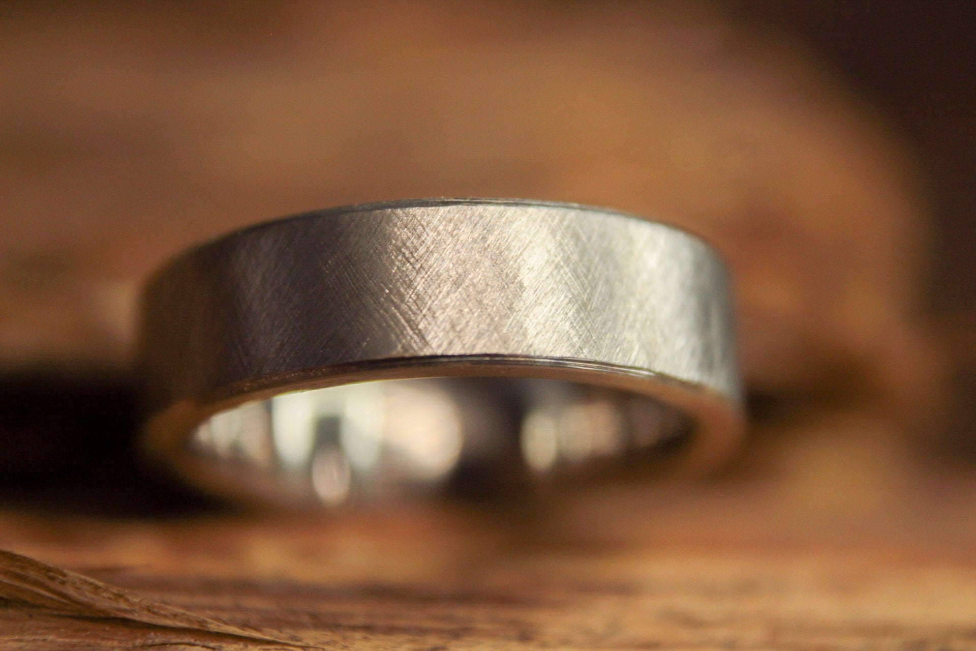 Brushed Titanium, 14k Rose, or Yellow Gold 