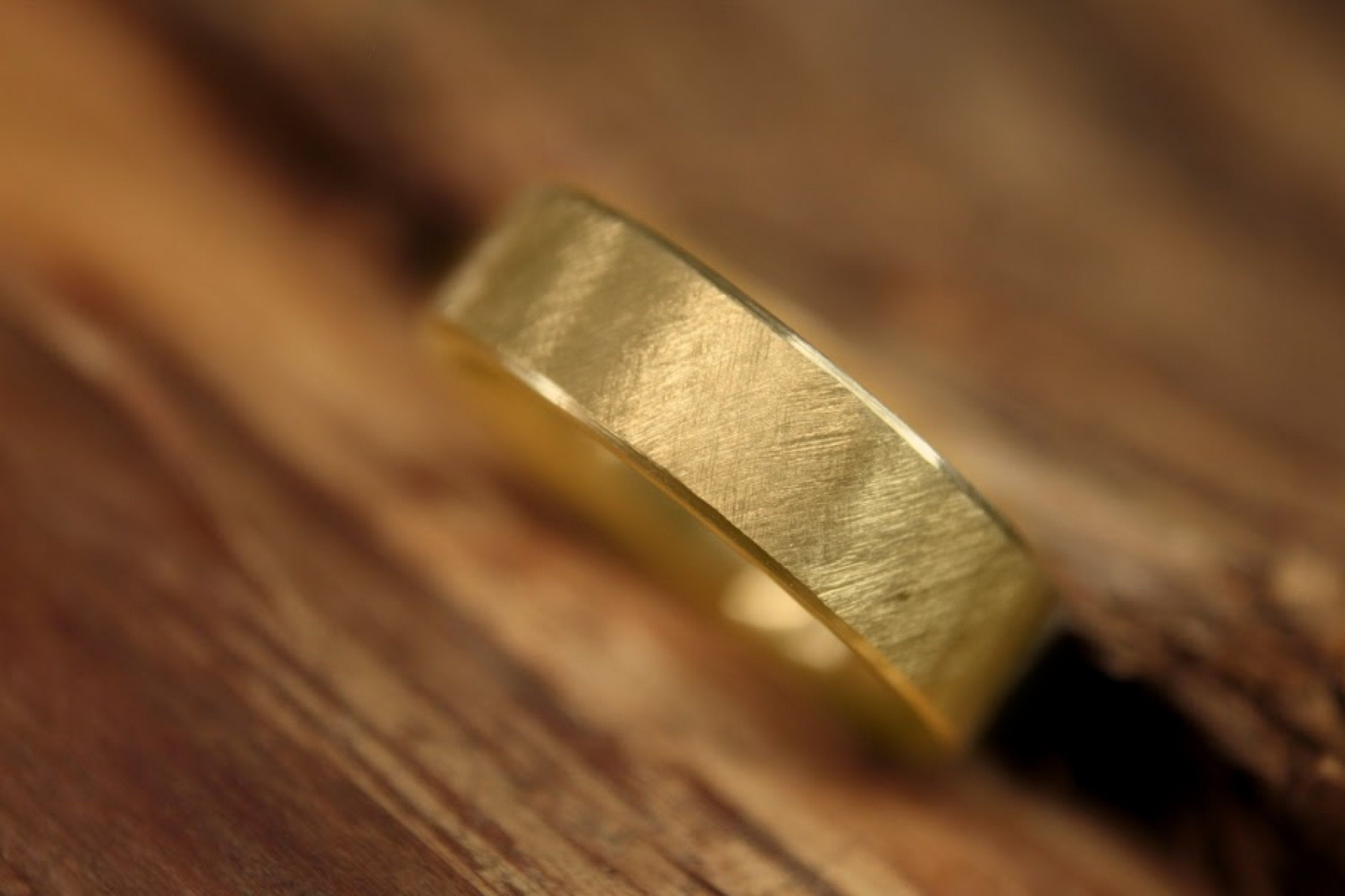 Brushed Titanium, 14k Rose, or Yellow Gold 