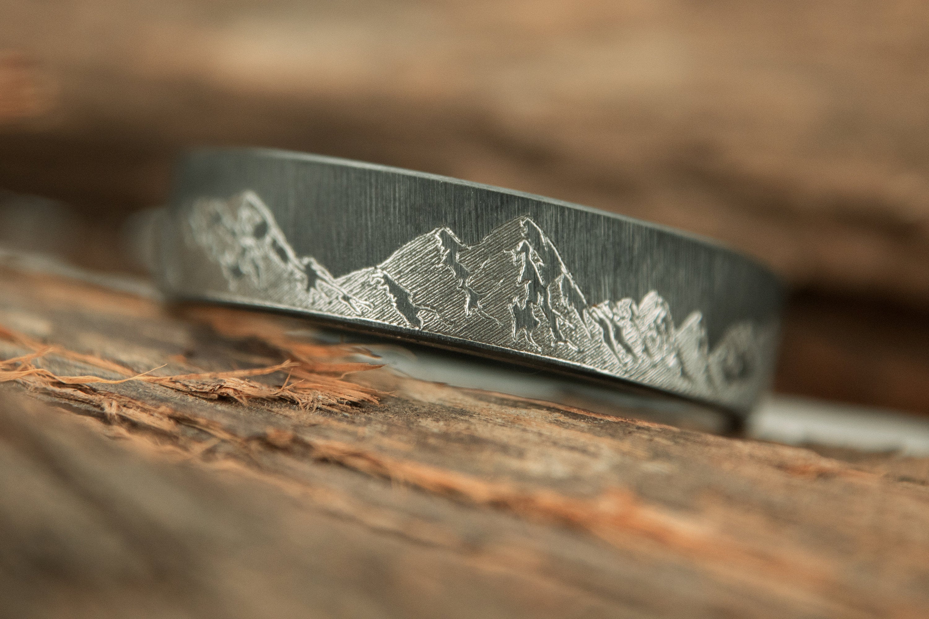 Textured Black Zirconium Mountain Range 