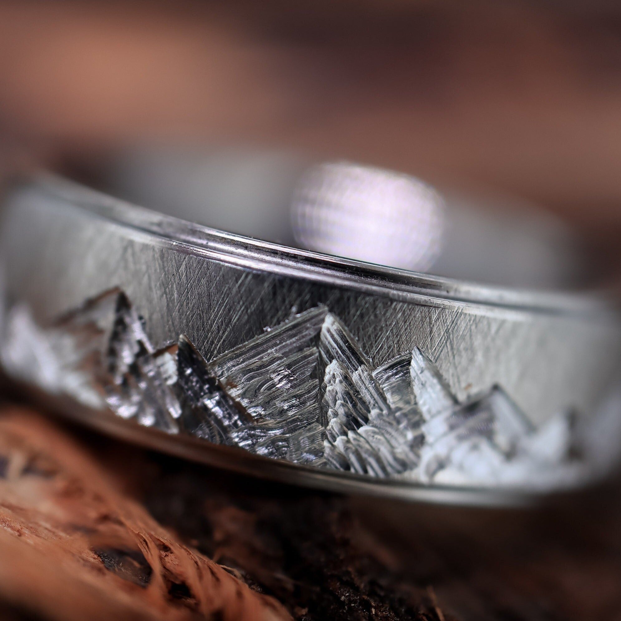 Ridged Mountain Range Ring 